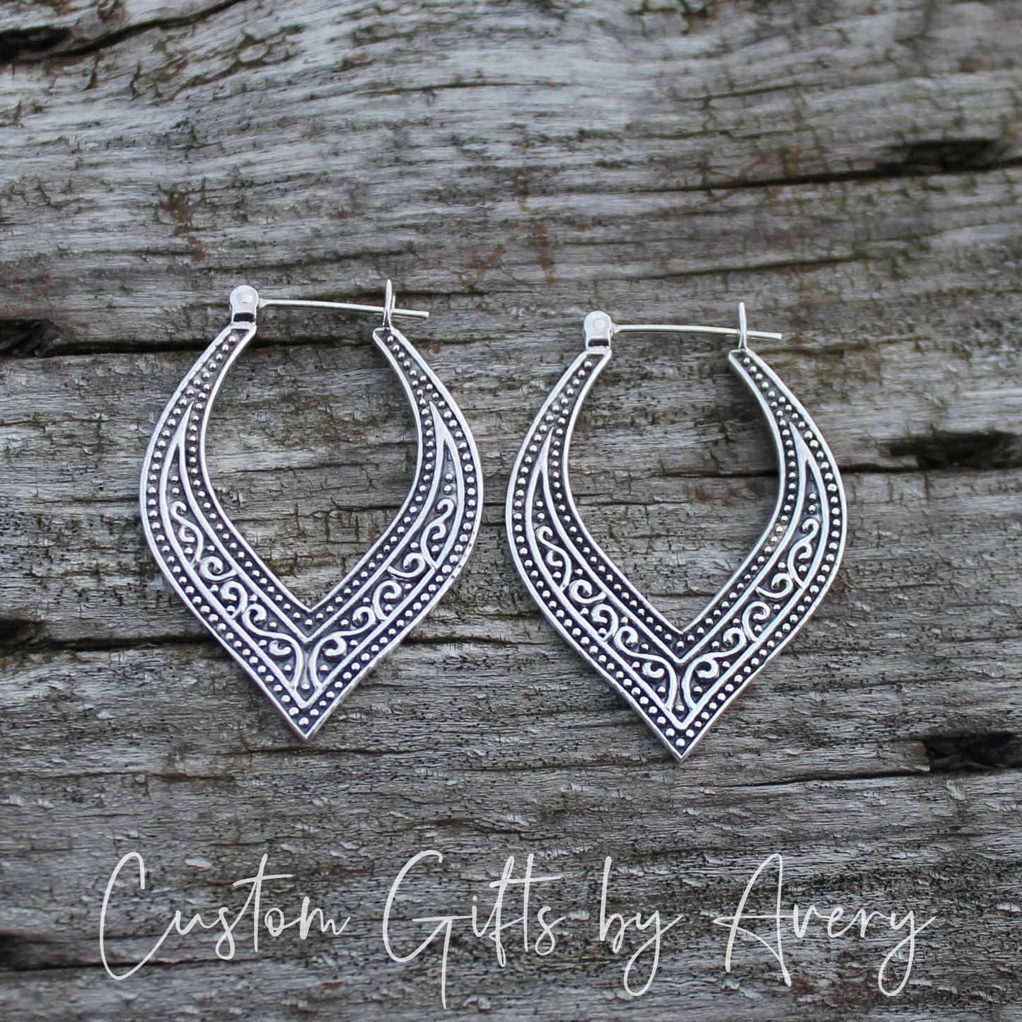 Sterling Silver Bohemian Hoops