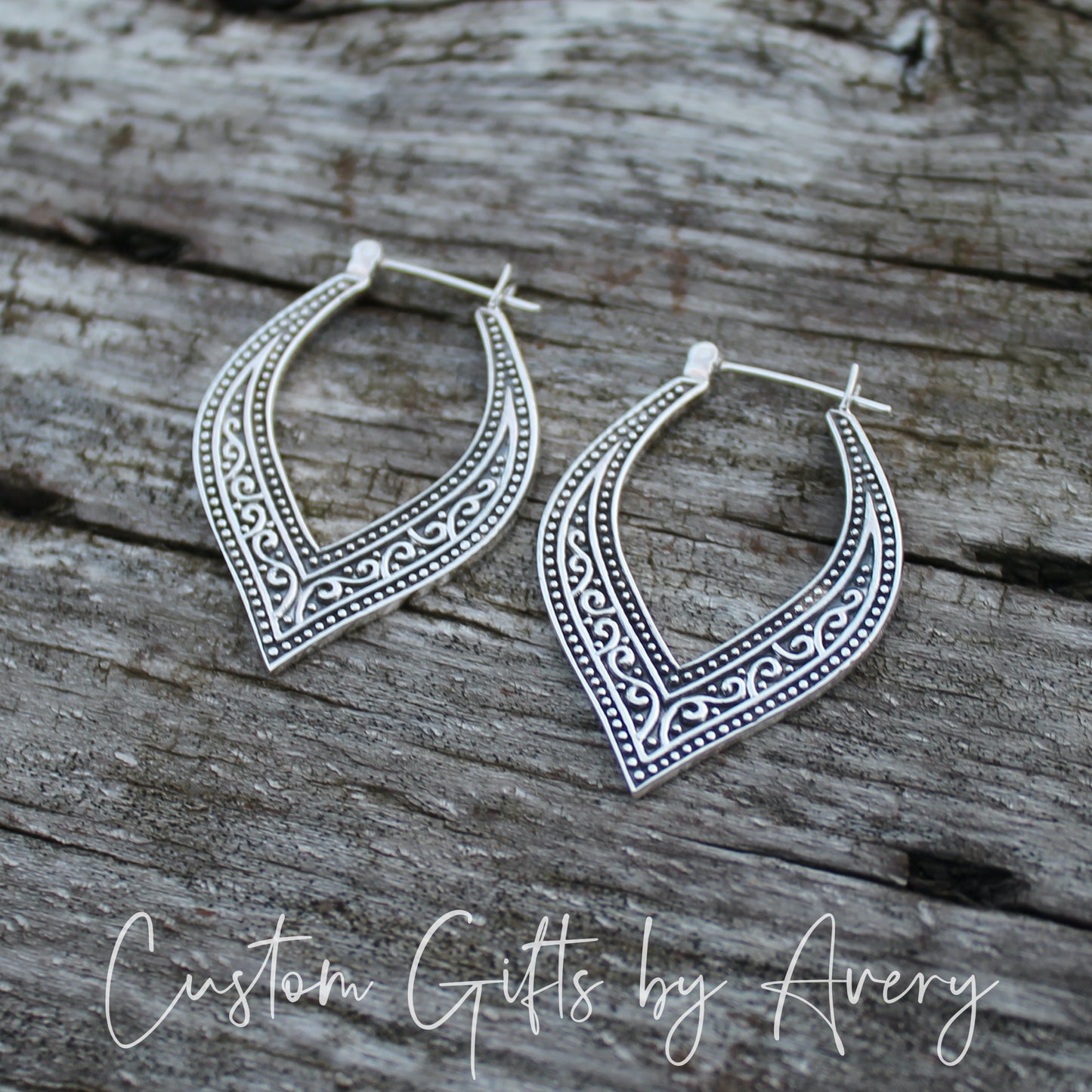 Sterling Silver Bohemian Hoops