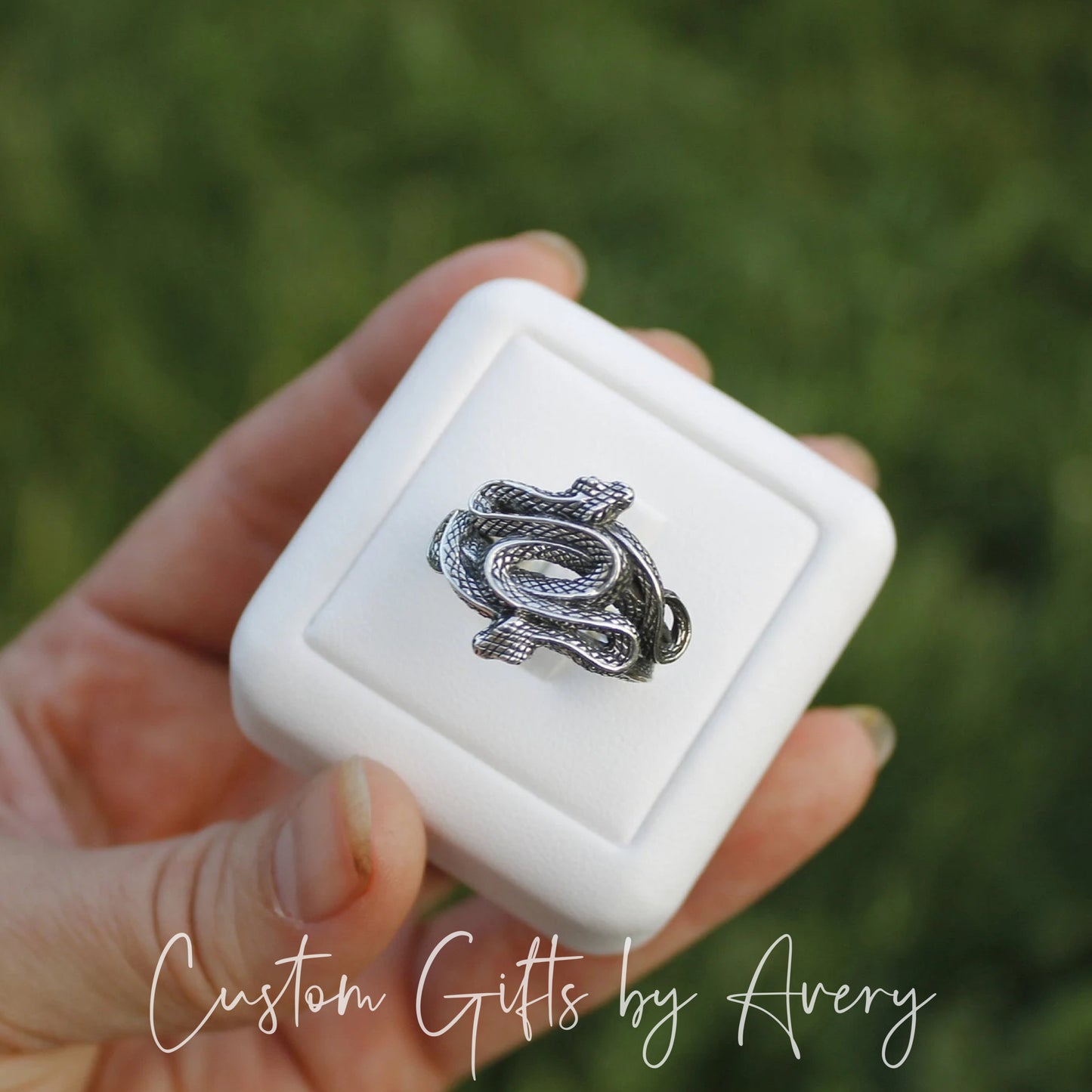 Large Sterling Silver Snake Nest Ring