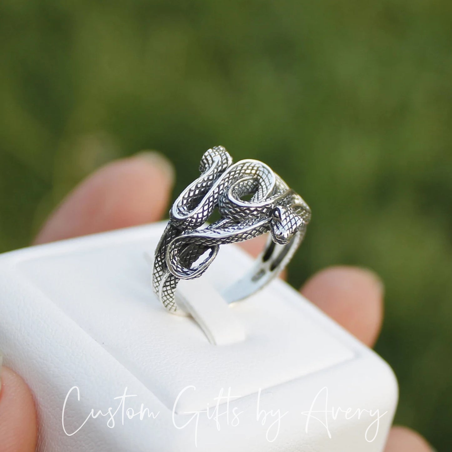 Large Sterling Silver Snake Nest Ring