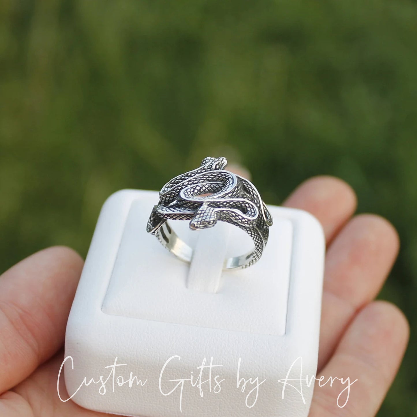 Large Sterling Silver Snake Nest Ring