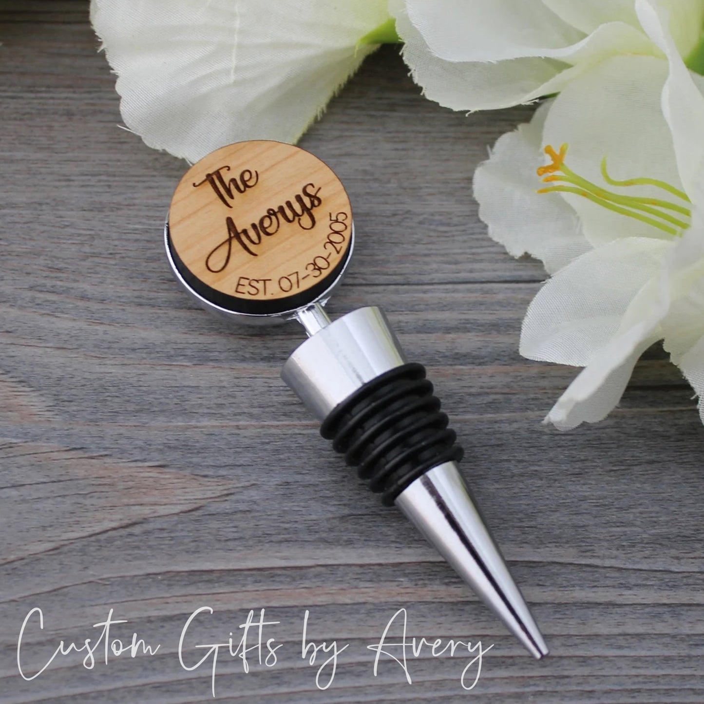 Personalized Bottle Stopper ~ Last Name