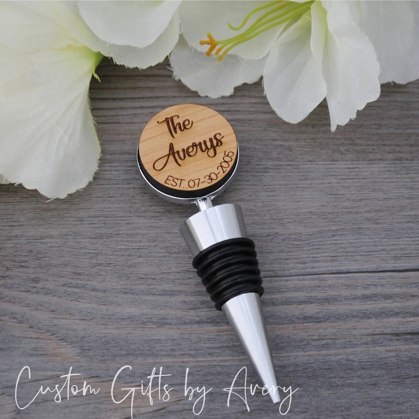 Personalized Bottle Stopper ~ Last Name