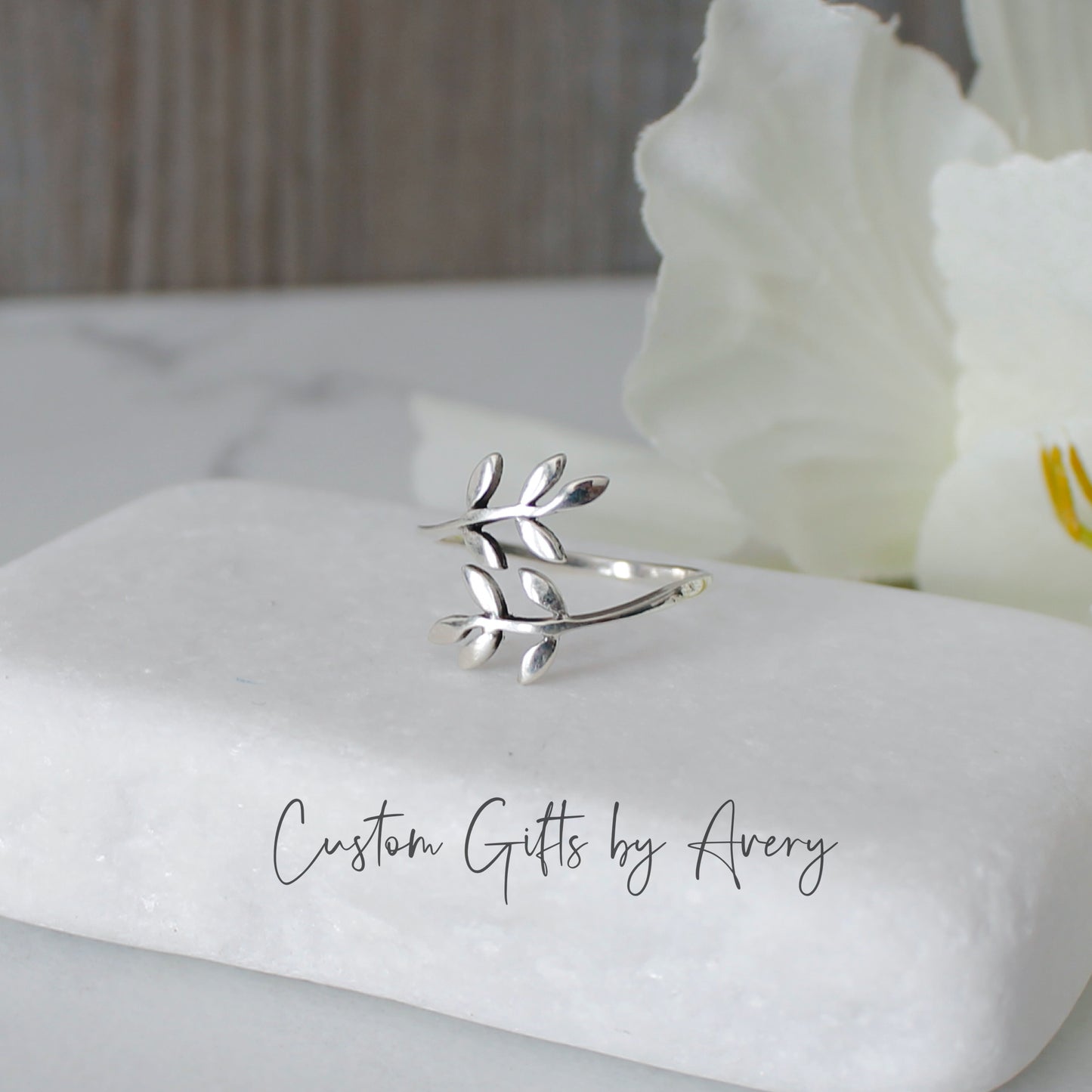 Sterling Silver Olive Leaf Ring