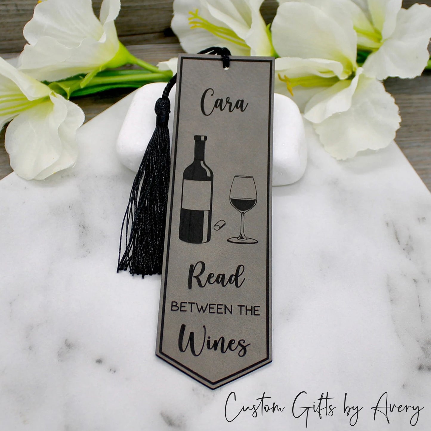 Personalized Leatherette Bookmark ~ Wine Series