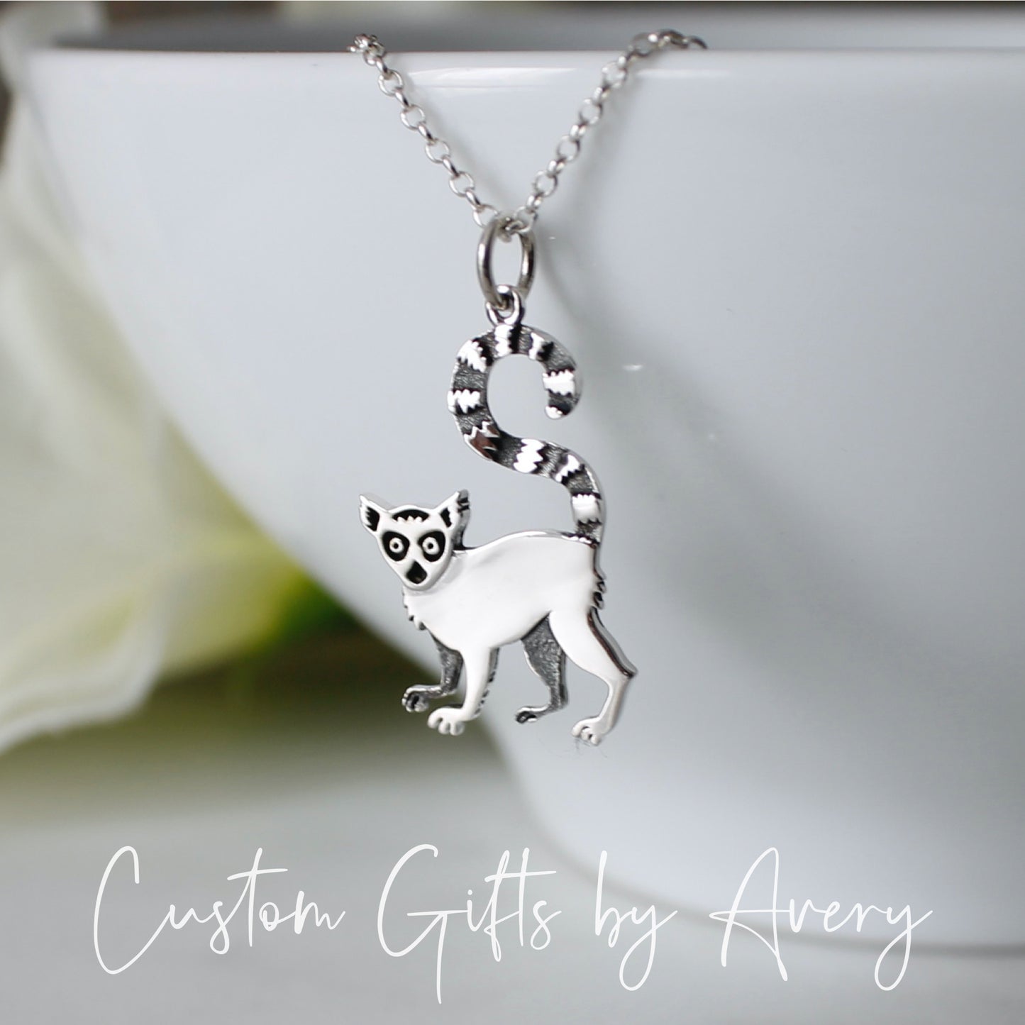 Sterling Silver Lemur Necklace