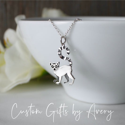 Sterling Silver Lemur Necklace