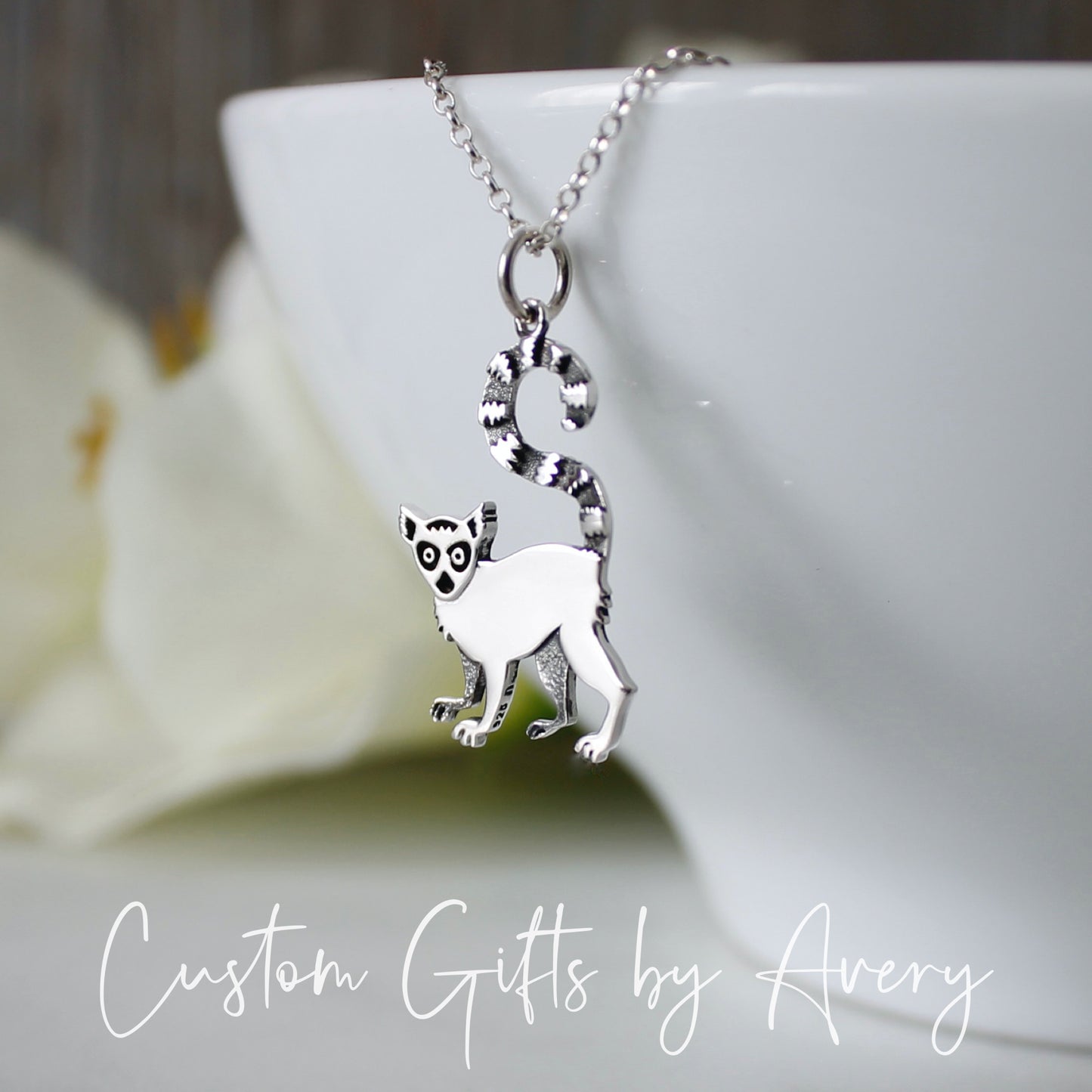 Sterling Silver Lemur Necklace