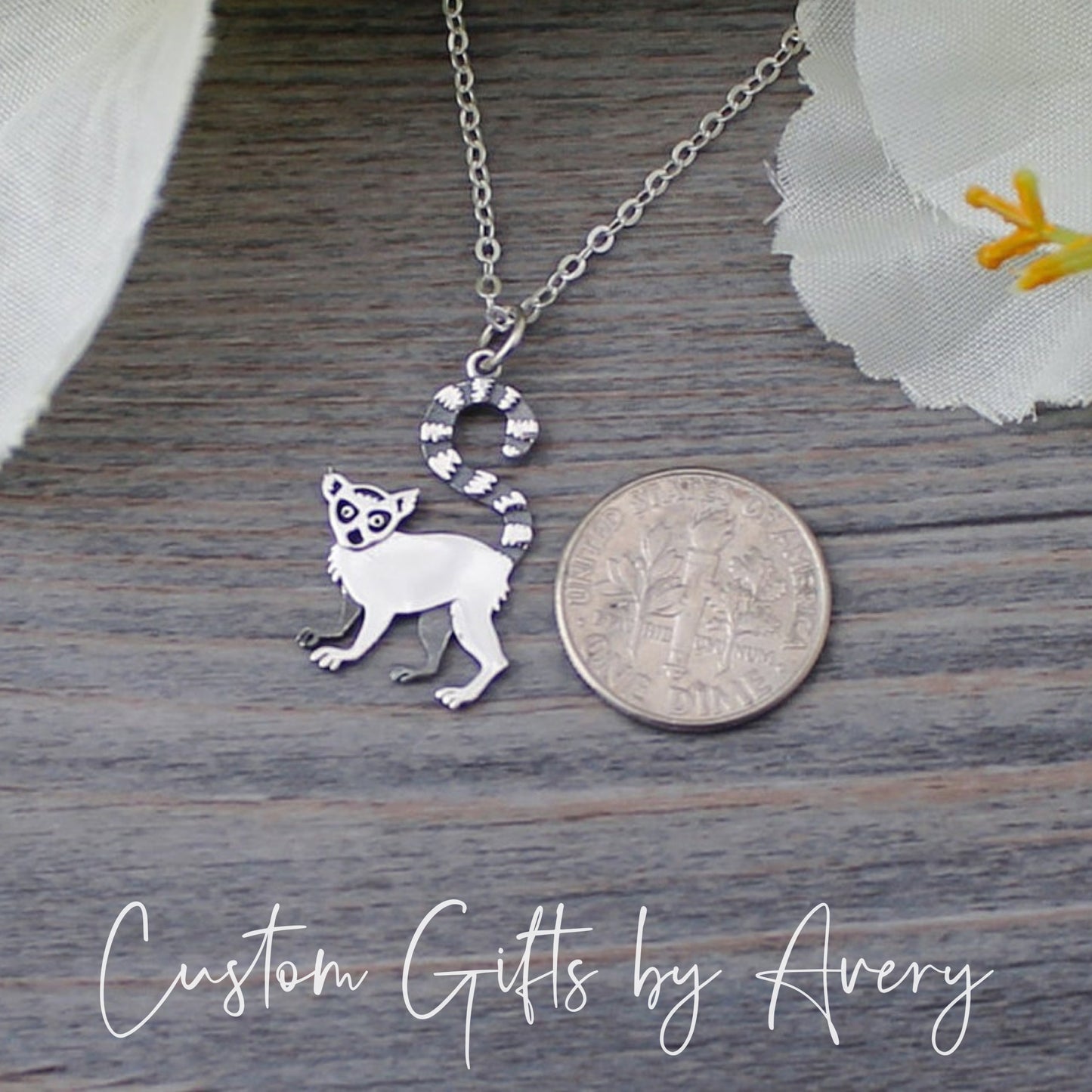 Sterling Silver Lemur Necklace