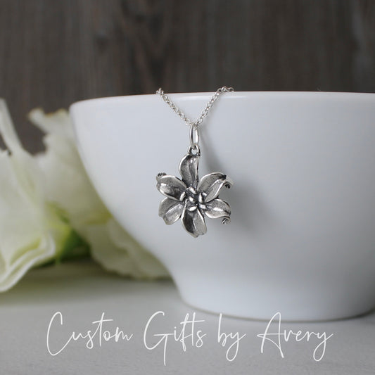Sterling Silver Lily Necklace