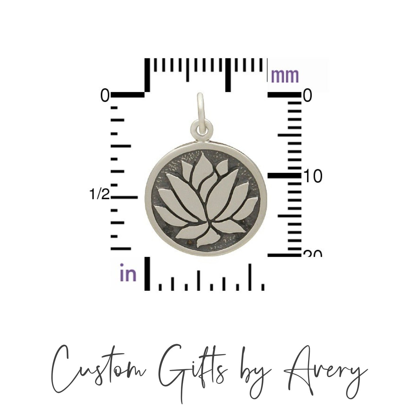 Sterling Silver Lotus Coin Necklace