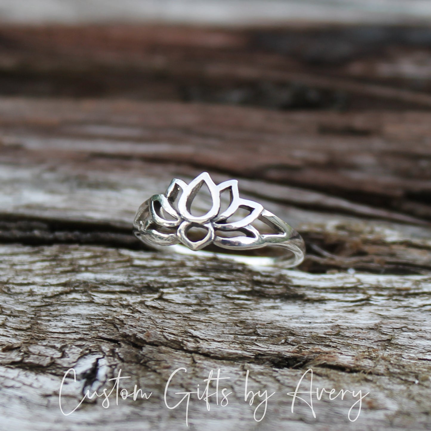 Sterling Silver Lotus Ring