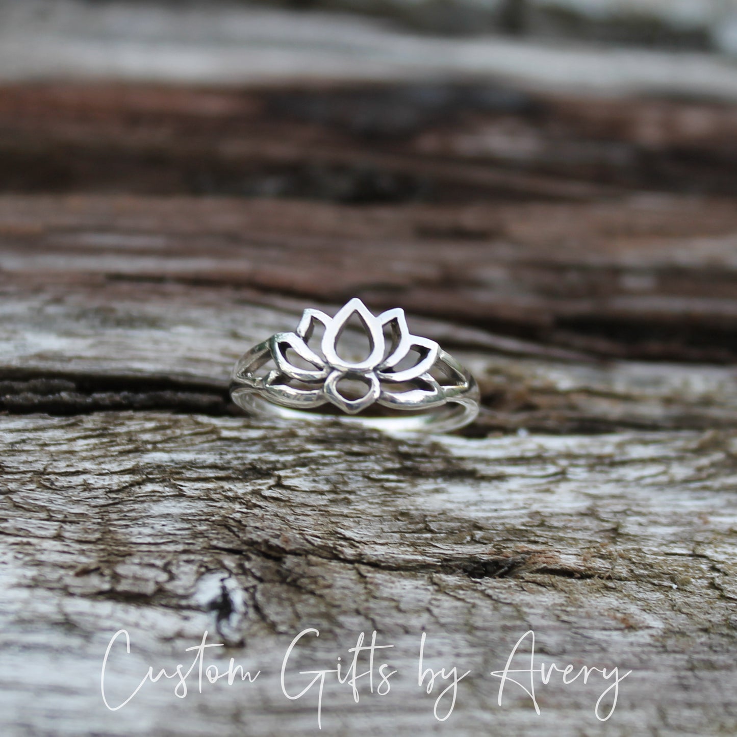 Sterling Silver Lotus Ring