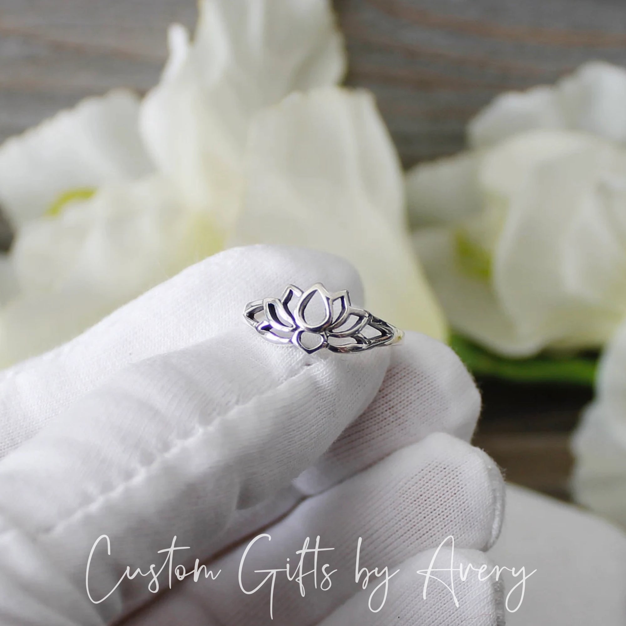 Lotus on sale flower ring