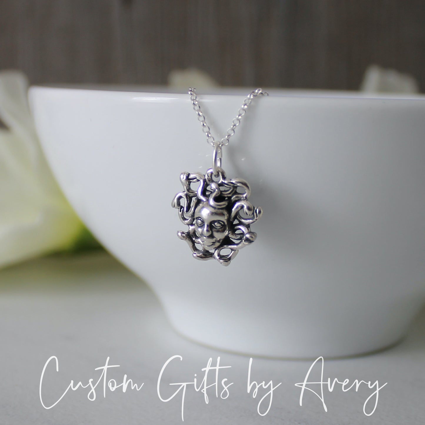 Sterling Silver Medusa Necklace