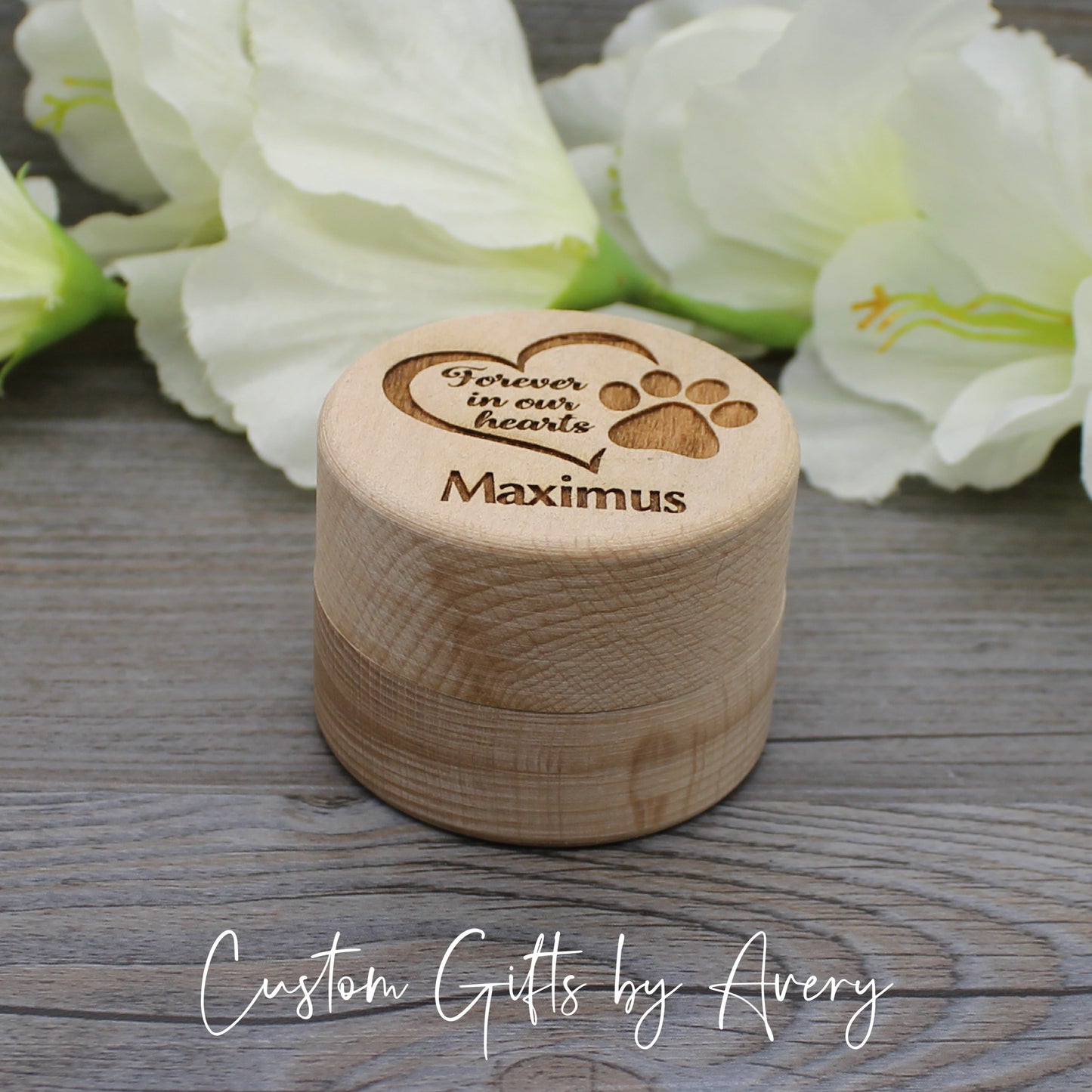 Customized Pet Memorial Box for Fur or Hair