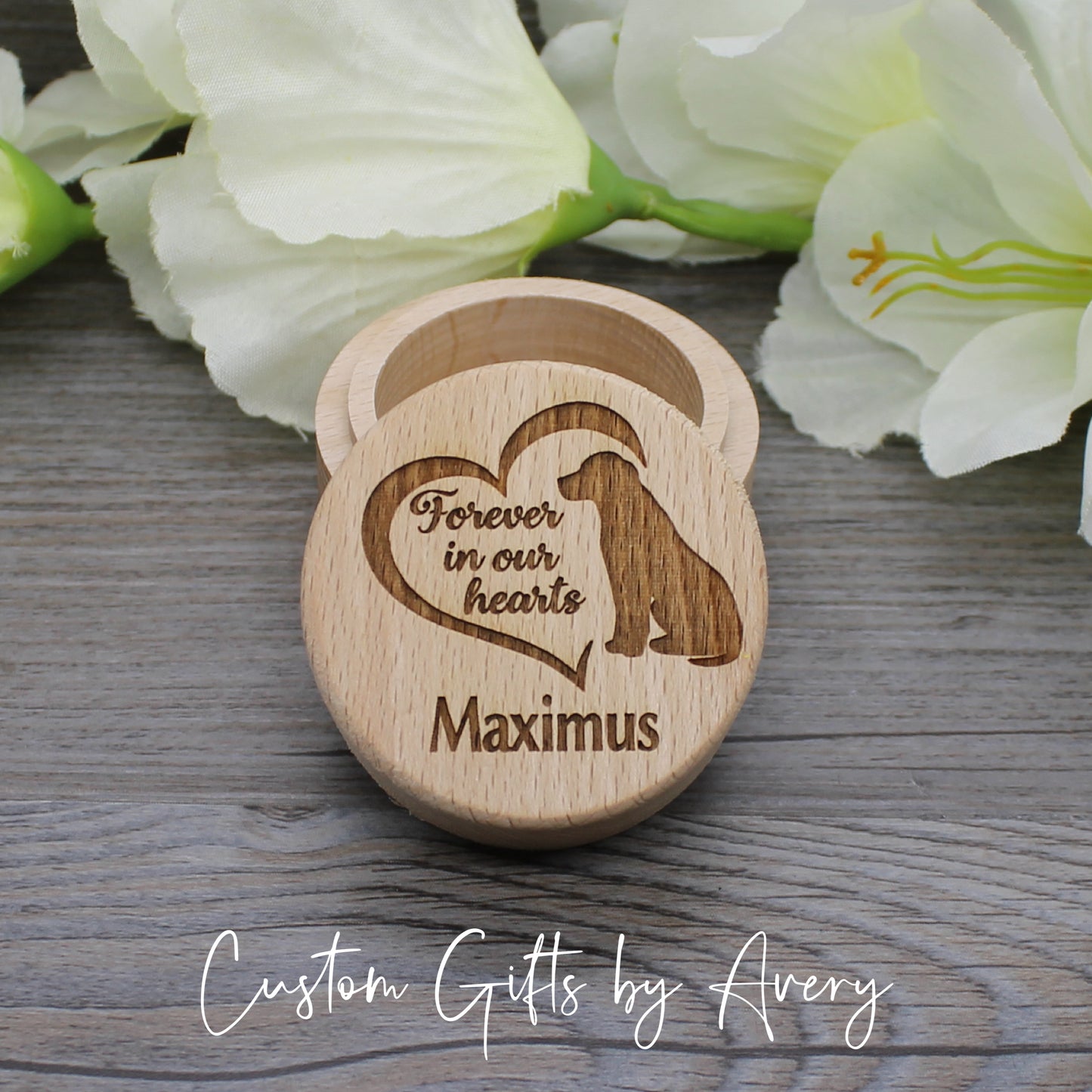 Customized Pet Memorial Box for Fur or Hair