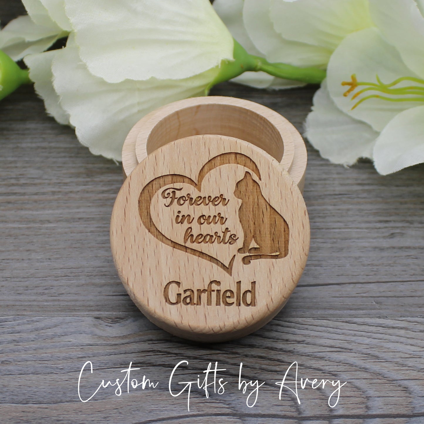 Customized Pet Memorial Box for Fur or Hair