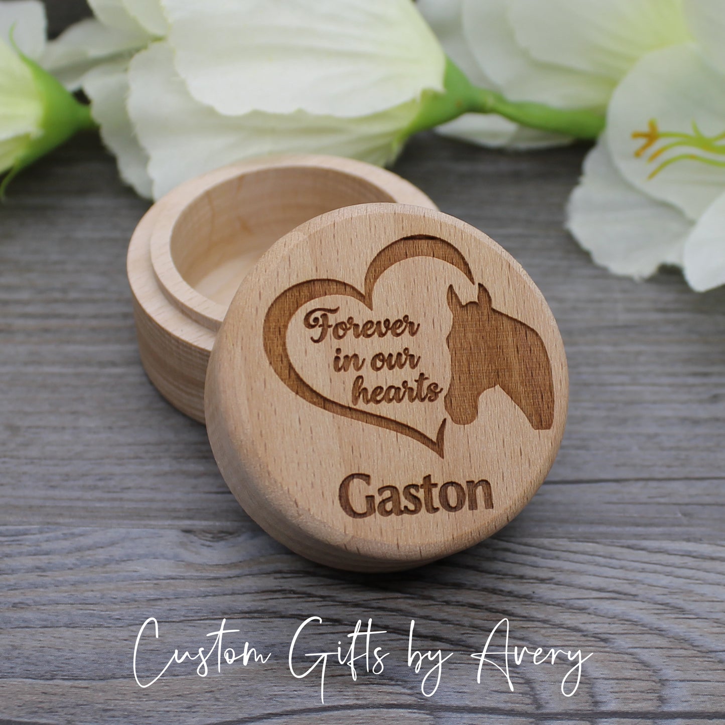 Customized Pet Memorial Box for Fur or Hair