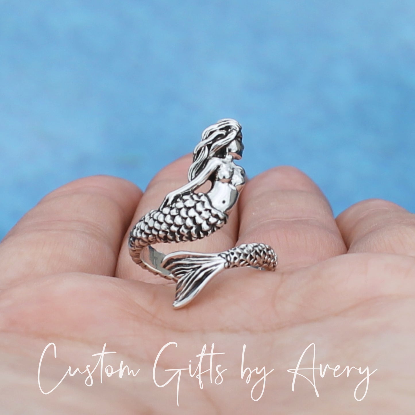 Sterling Silver Wrap Around Mermaid Ring