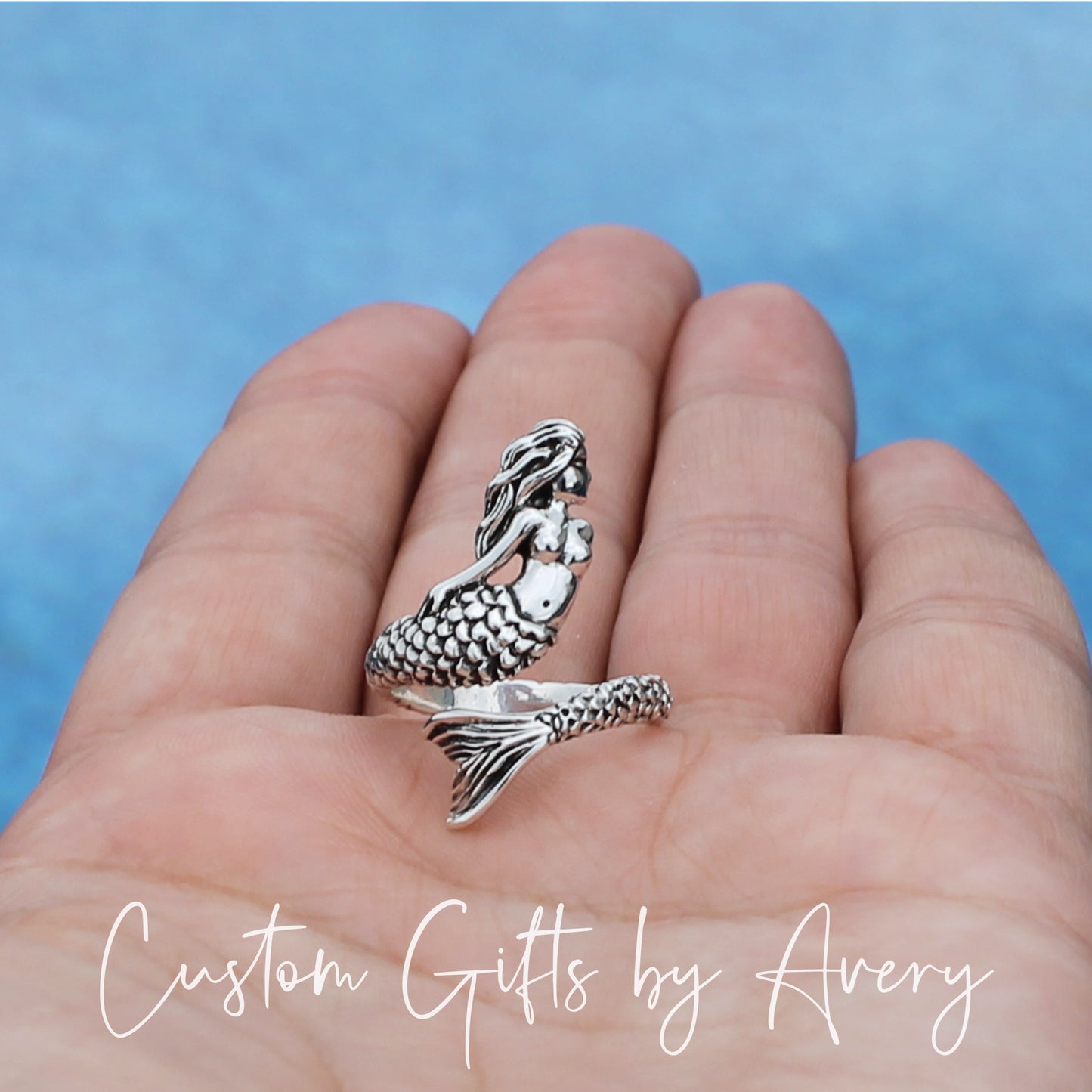 Sterling Silver Wrap Around Mermaid Ring