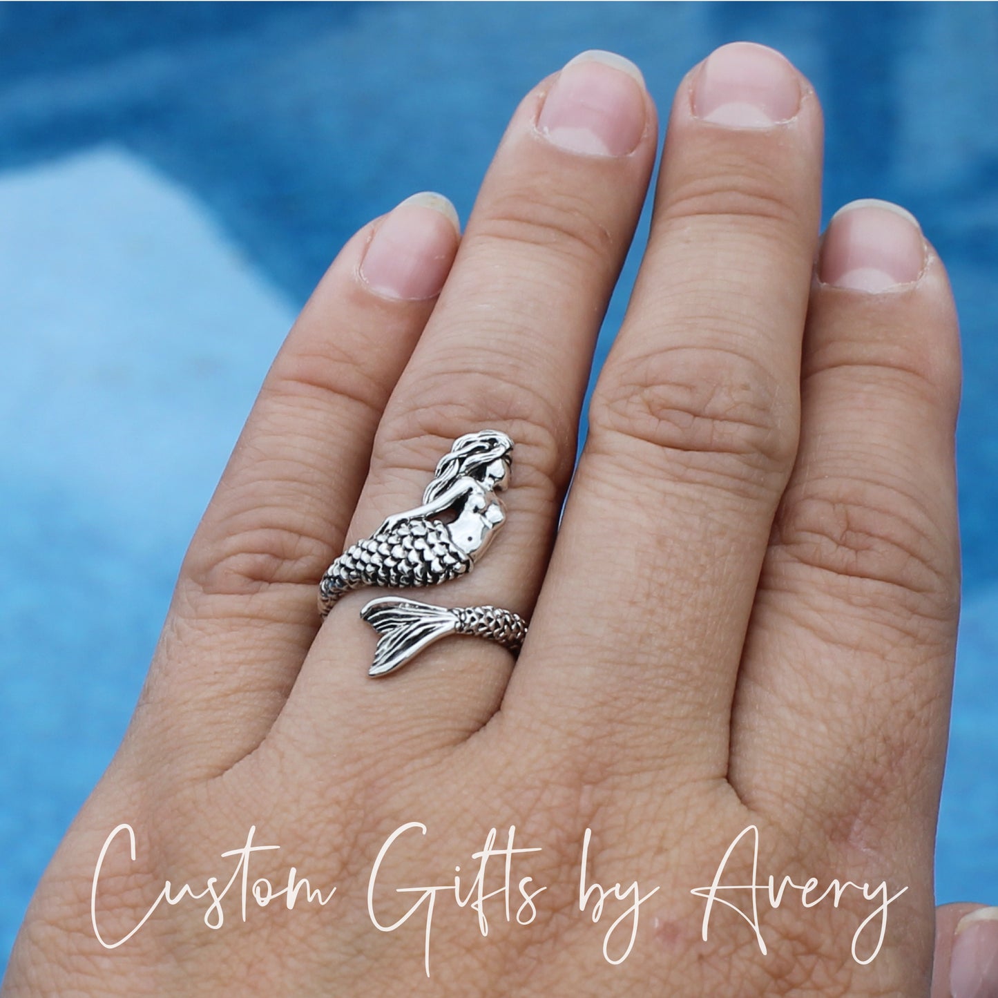 Sterling Silver Wrap Around Mermaid Ring