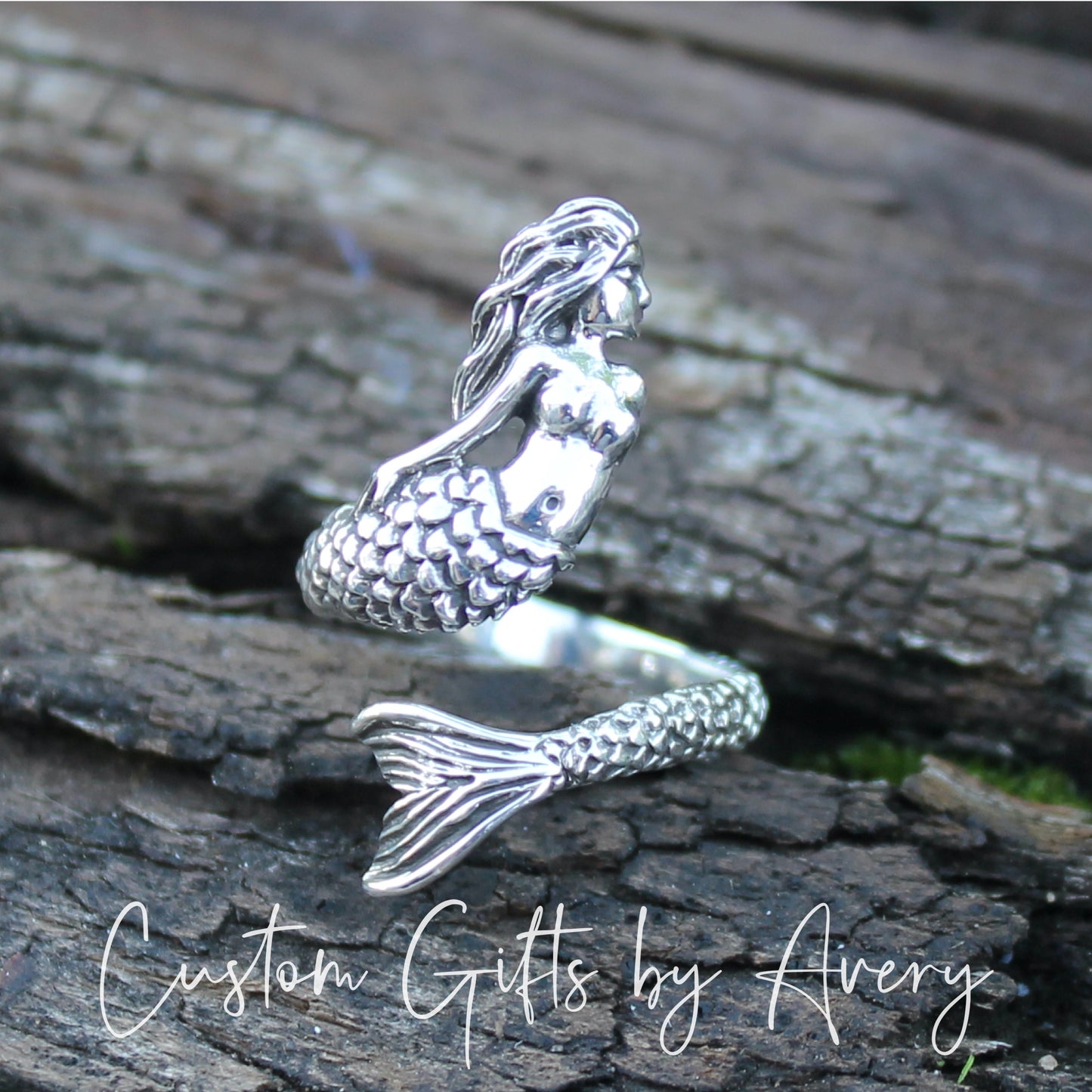 Sterling Silver Wrap Around Mermaid Ring