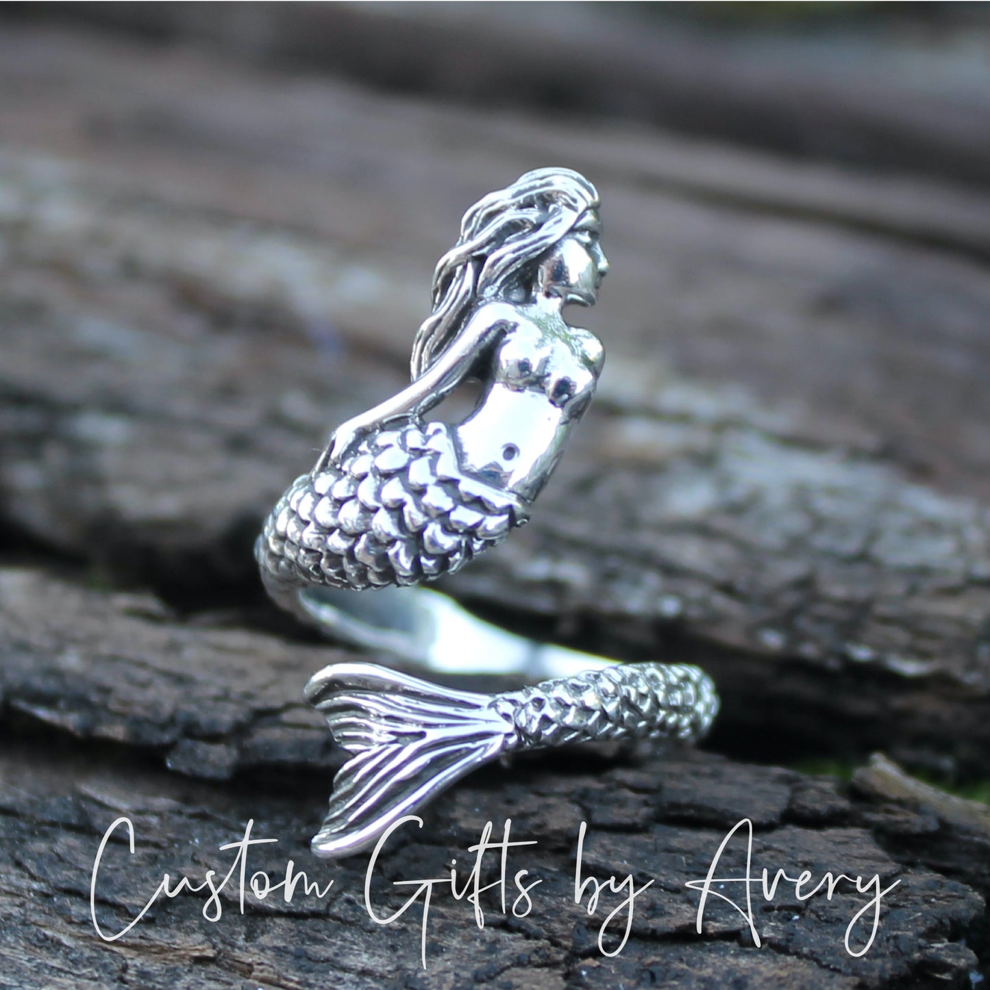 Sterling Silver Wrap Around Mermaid Ring