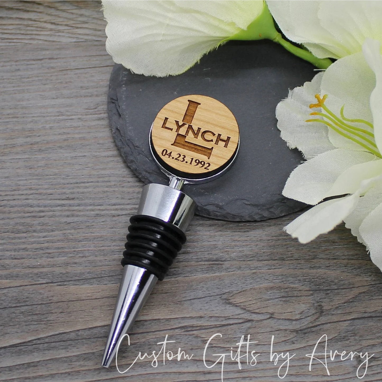 Personalized Bottle Stopper ~ Monogrammed Name