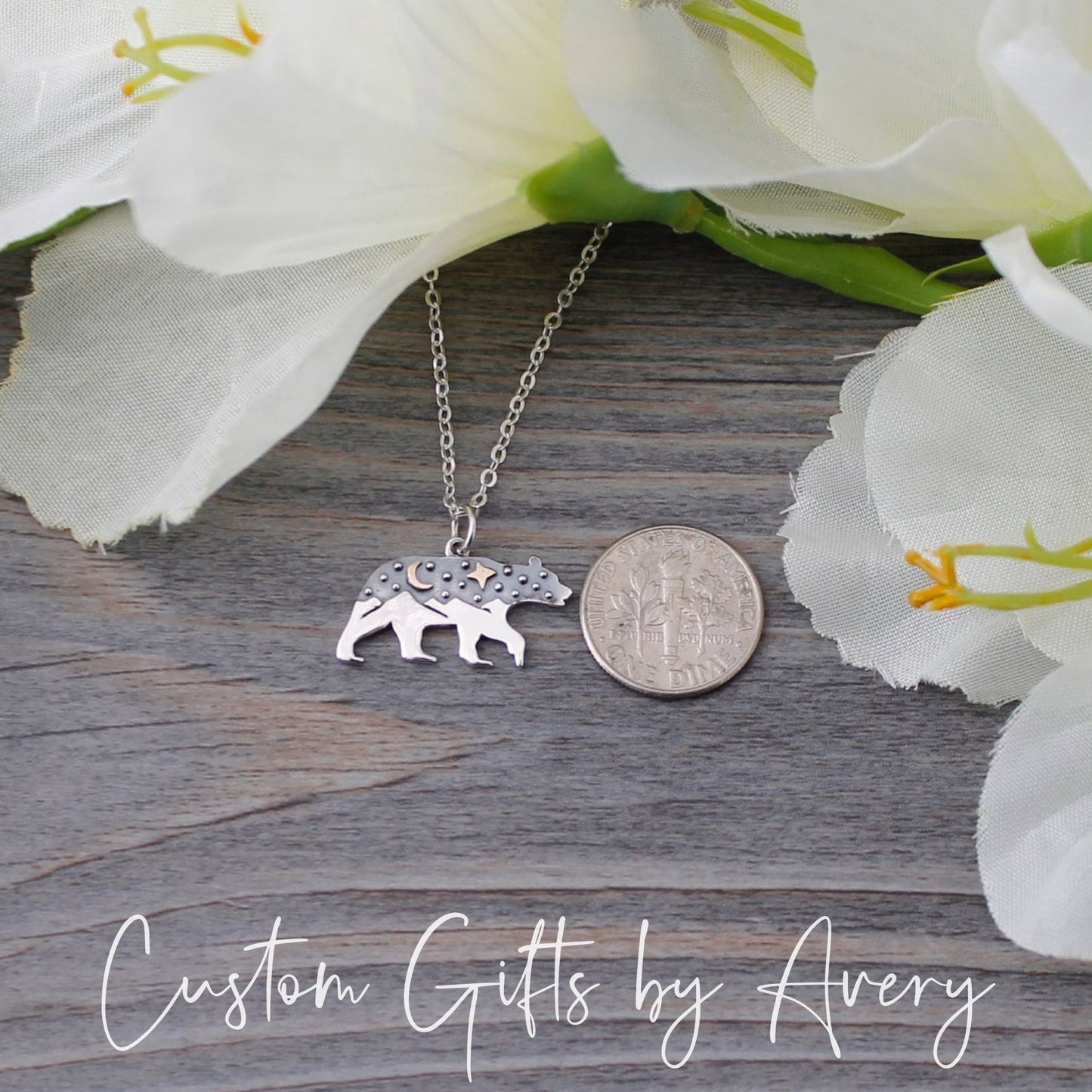 Sterling Silver Bear Mountain Necklace