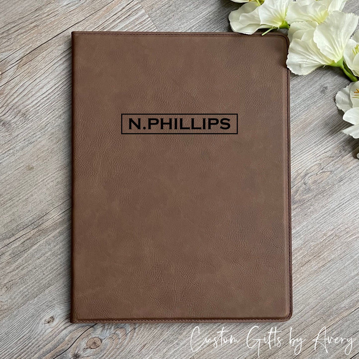 Personalized Leatherette Portfolio