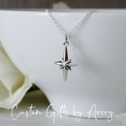 Sterling Silver North Star Necklace