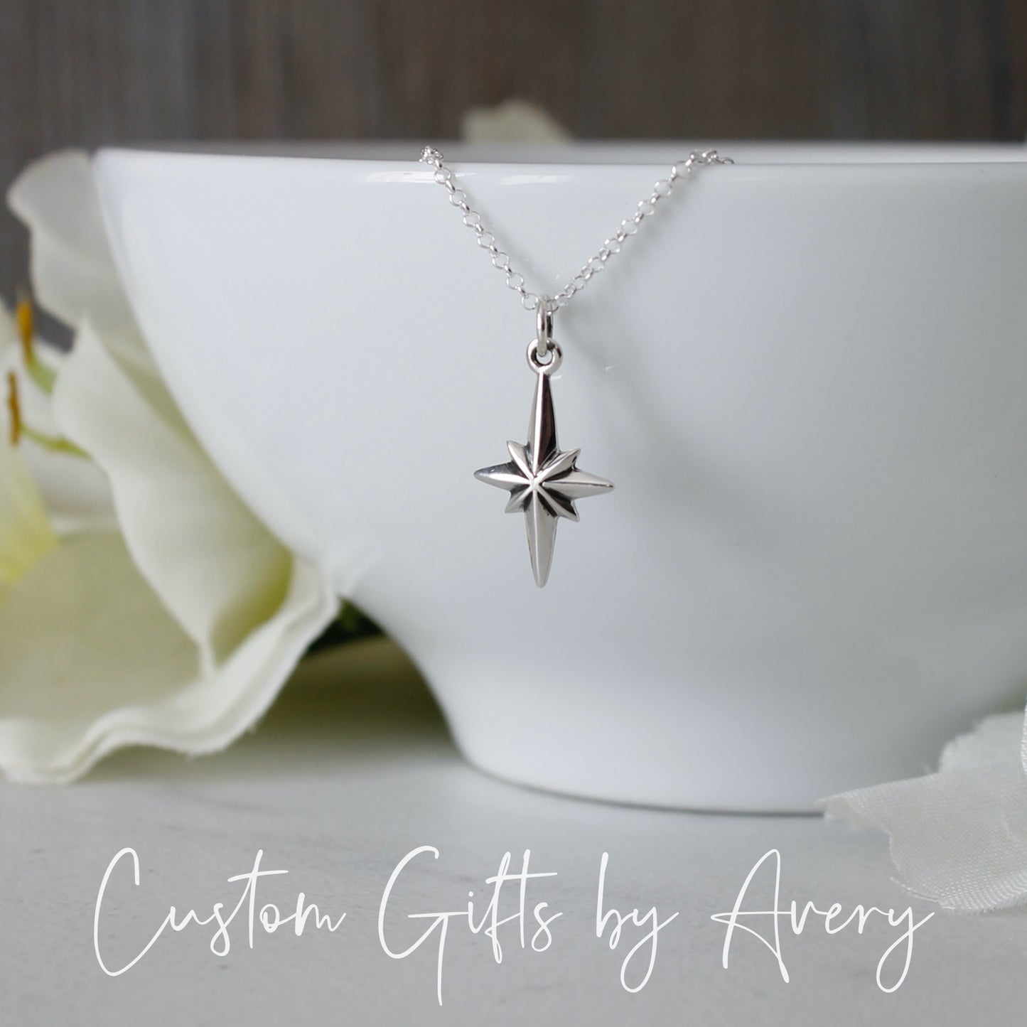 Sterling Silver North Star Necklace