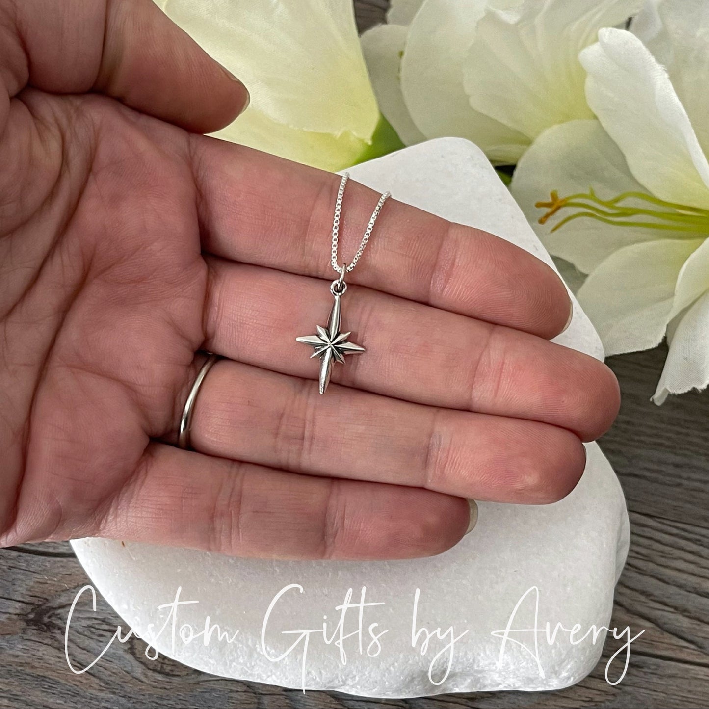 Sterling Silver North Star Necklace