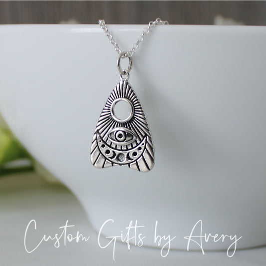 Sterling Silver Ouija Planchette Necklace