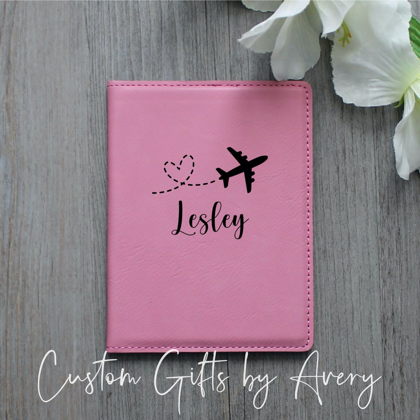 Personalized Leatherette Passport Cover