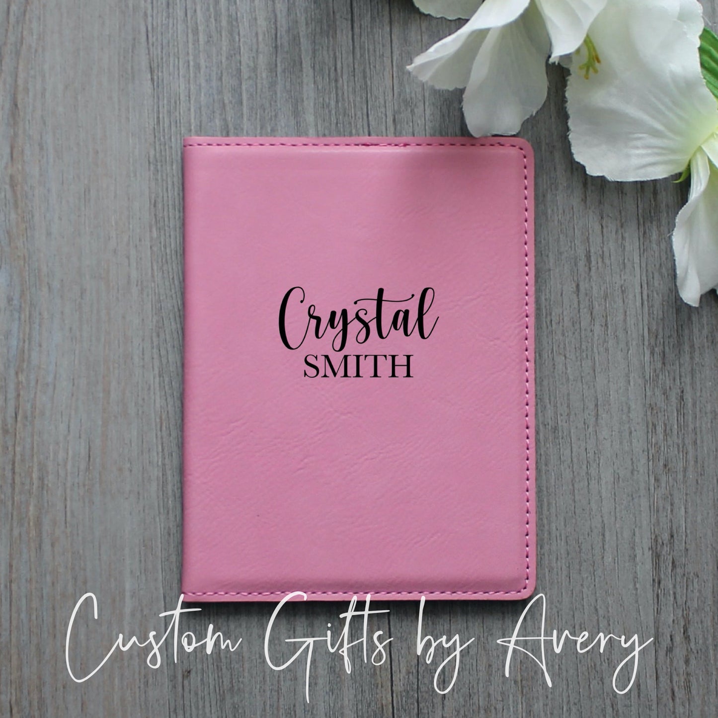 Personalized Leatherette Passport Cover