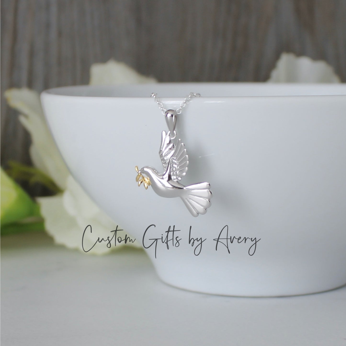 Sterling Silver Peace Dove Necklace