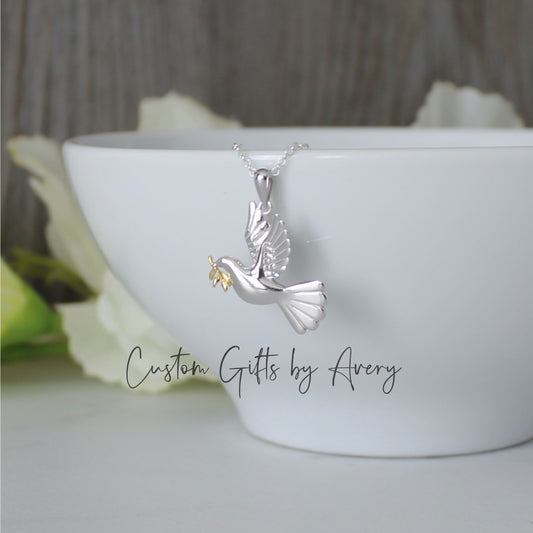 Sterling Silver Peace Dove Necklace