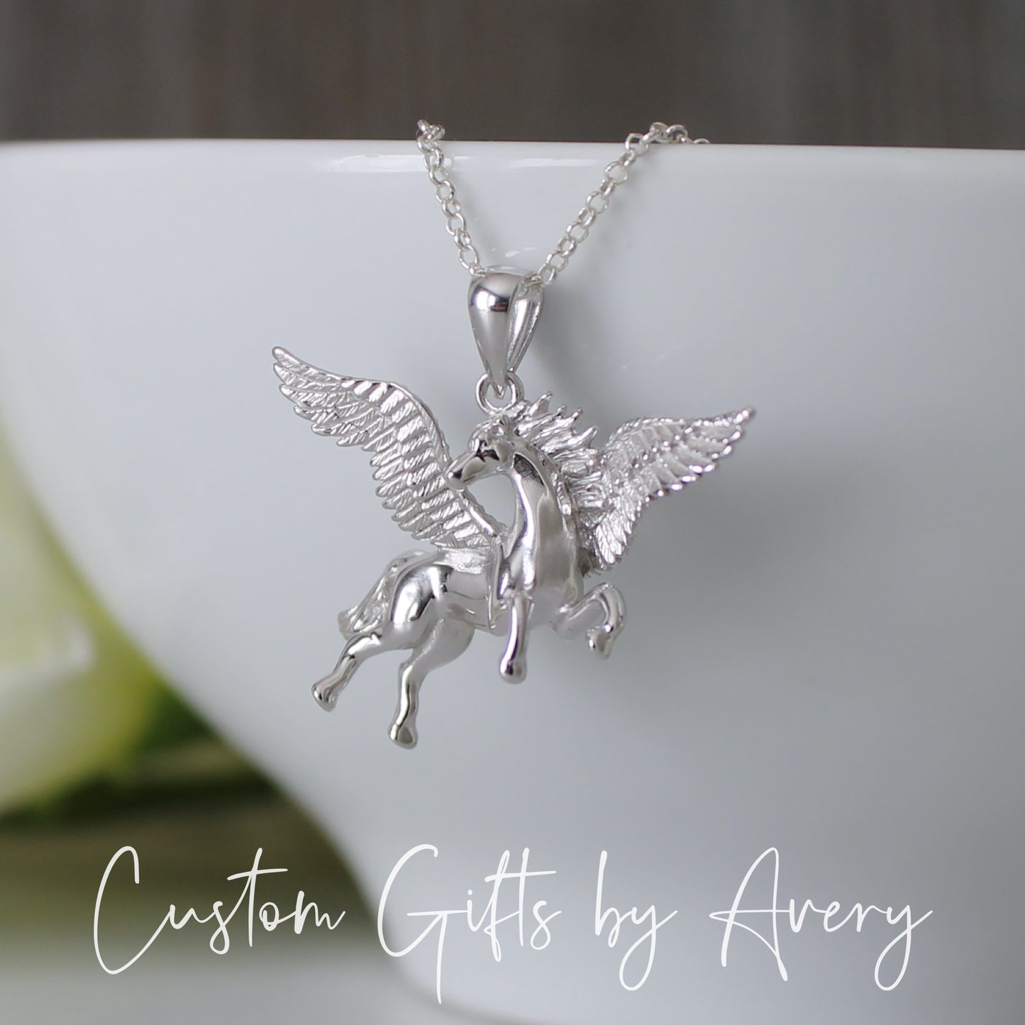 Sterling Silver Pegasus Necklace