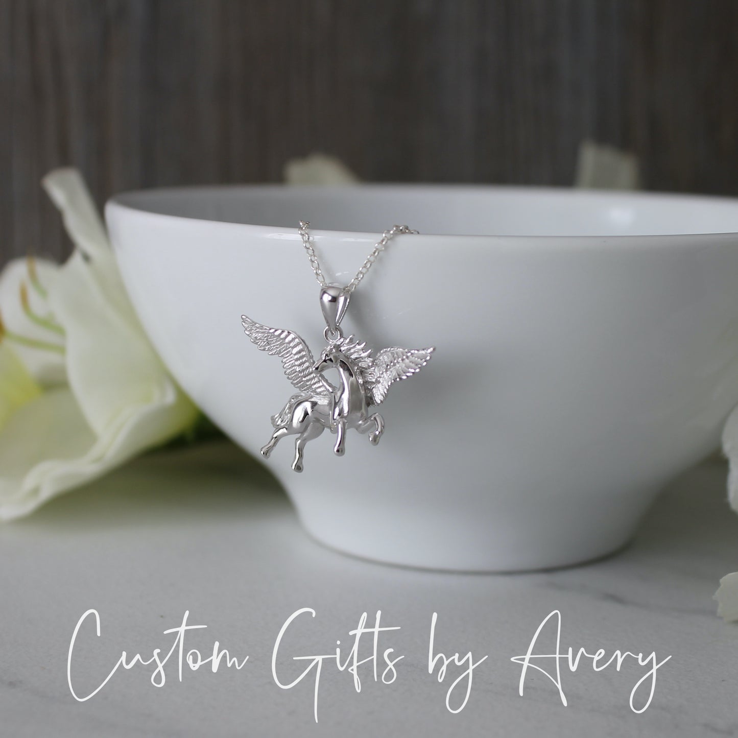 Sterling Silver Pegasus Necklace