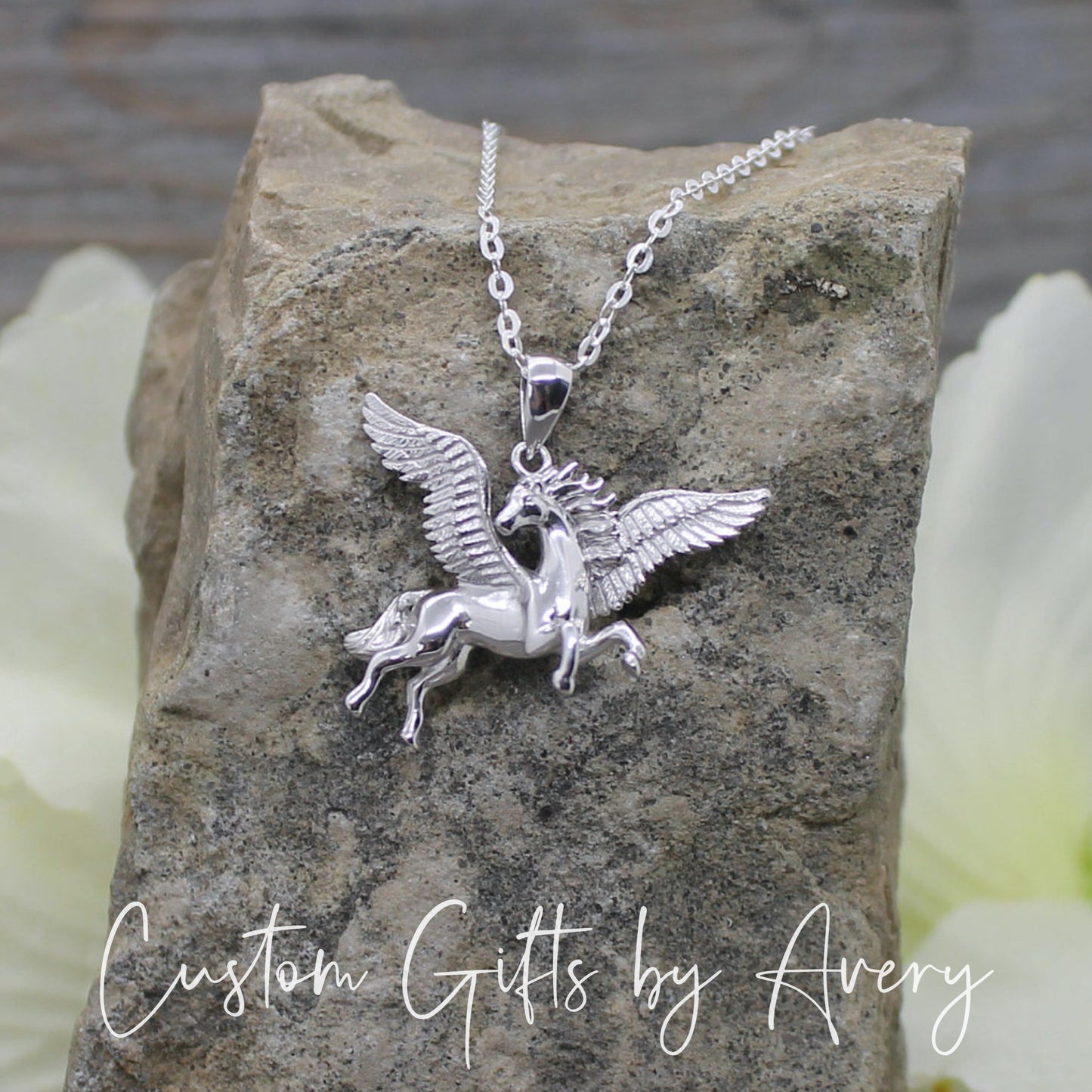 Sterling Silver Pegasus Necklace