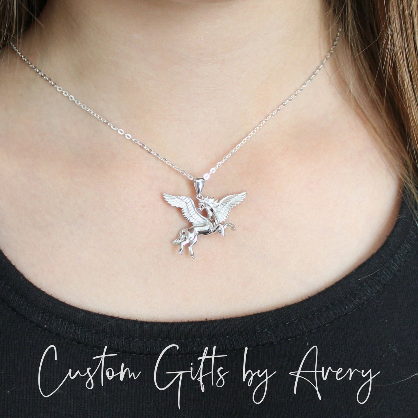 Sterling Silver Pegasus Necklace