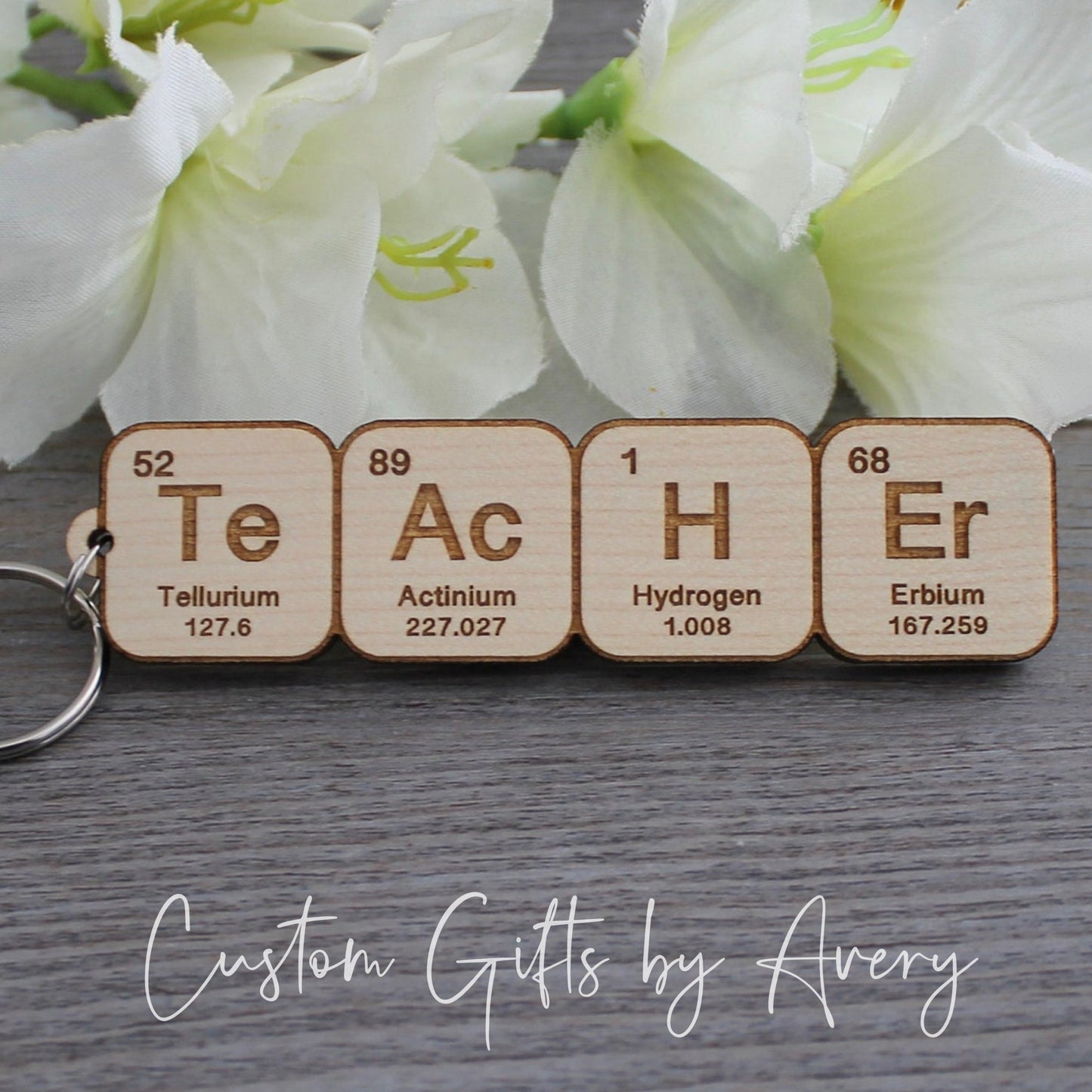 Personalized Periodic Table of Elements Key Chain