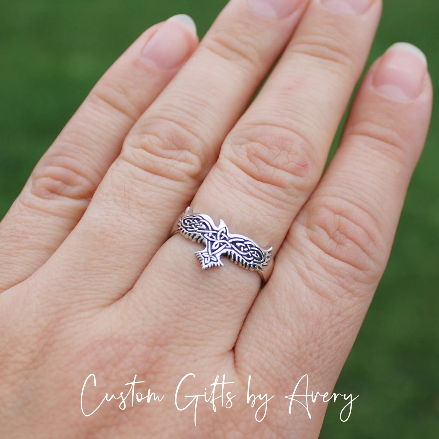 Sterling Silver Celtic Phoenix Ring