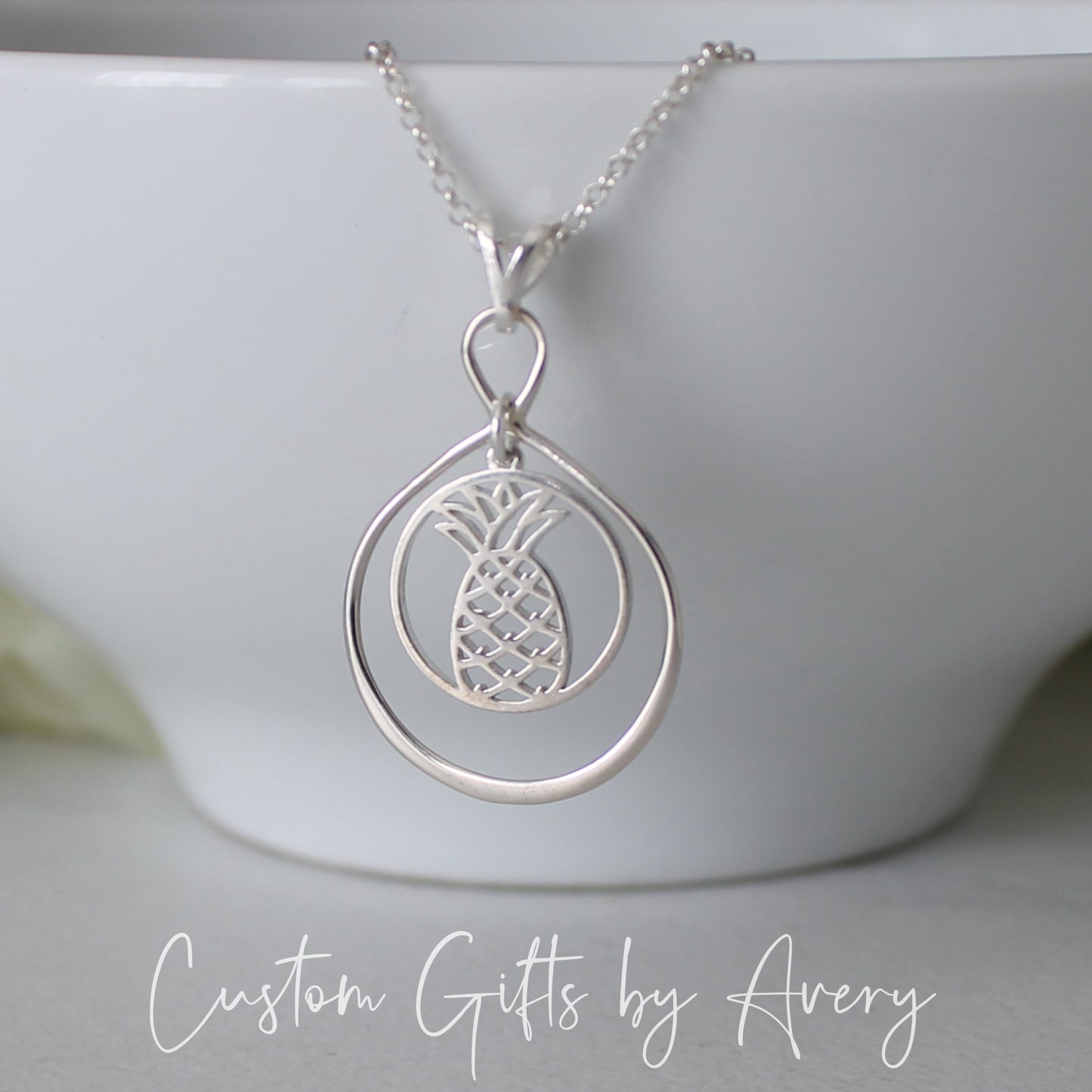 Sterling Silver Infinity Pineapple Necklace