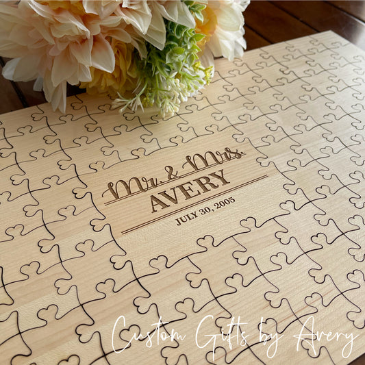 Personalized Wedding Puzzle ~ Mr & Mrs Sign