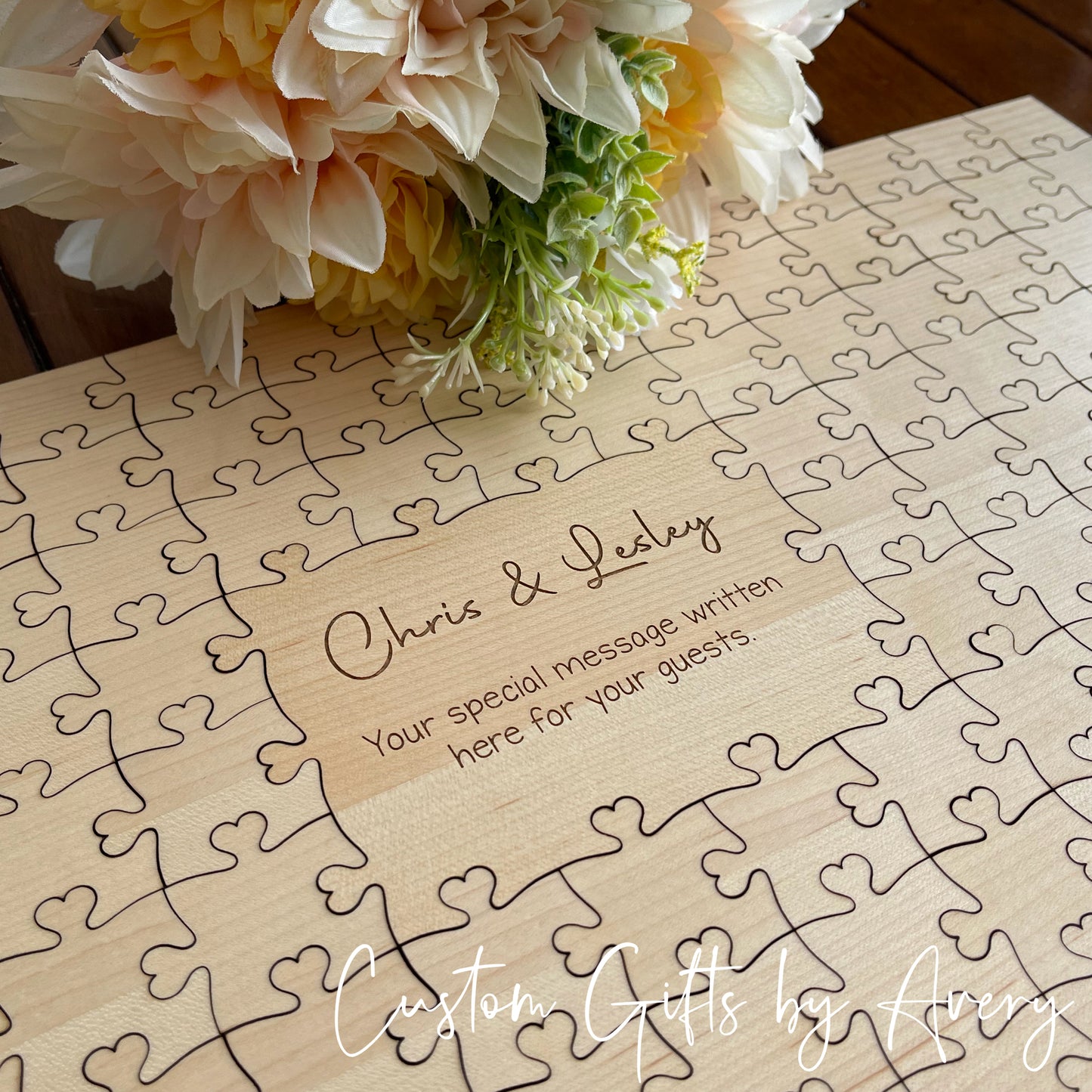 Personalized Wedding Puzzle ~ Guestbook Alternative