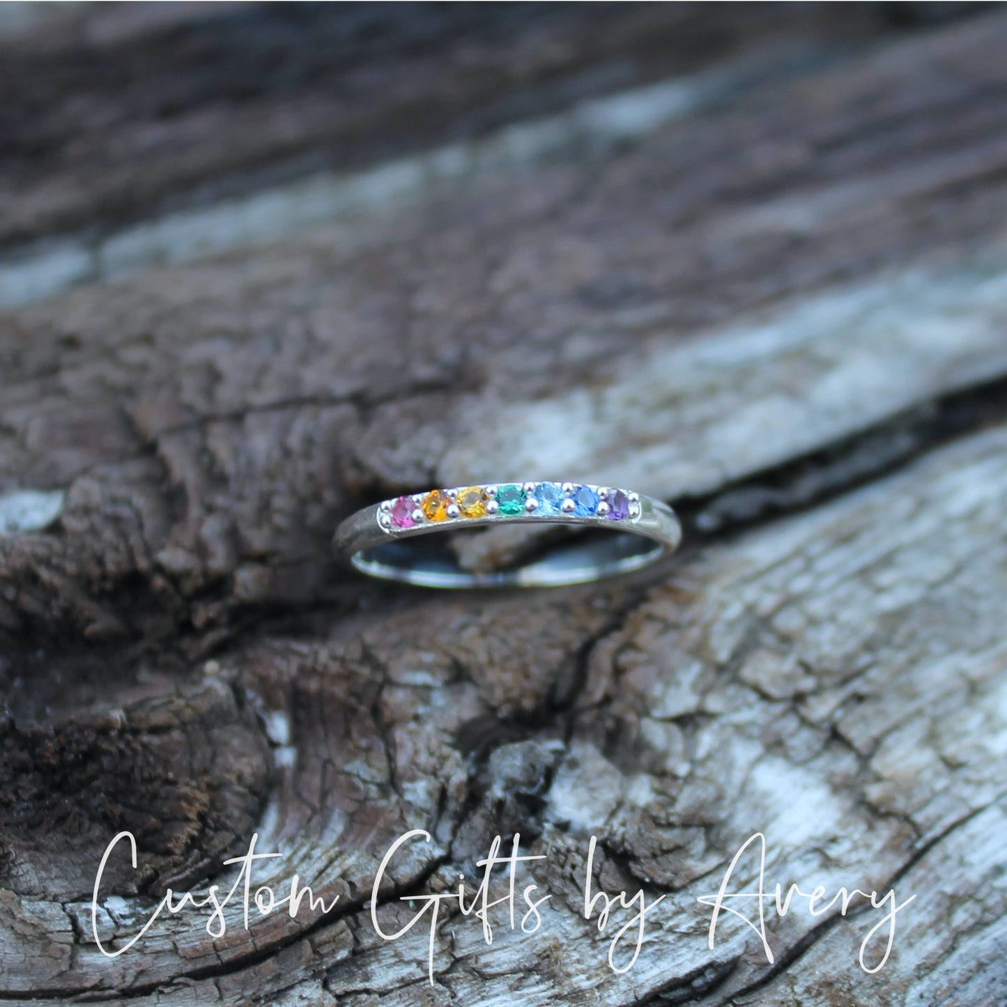 Sterling Silver Rainbow Ring