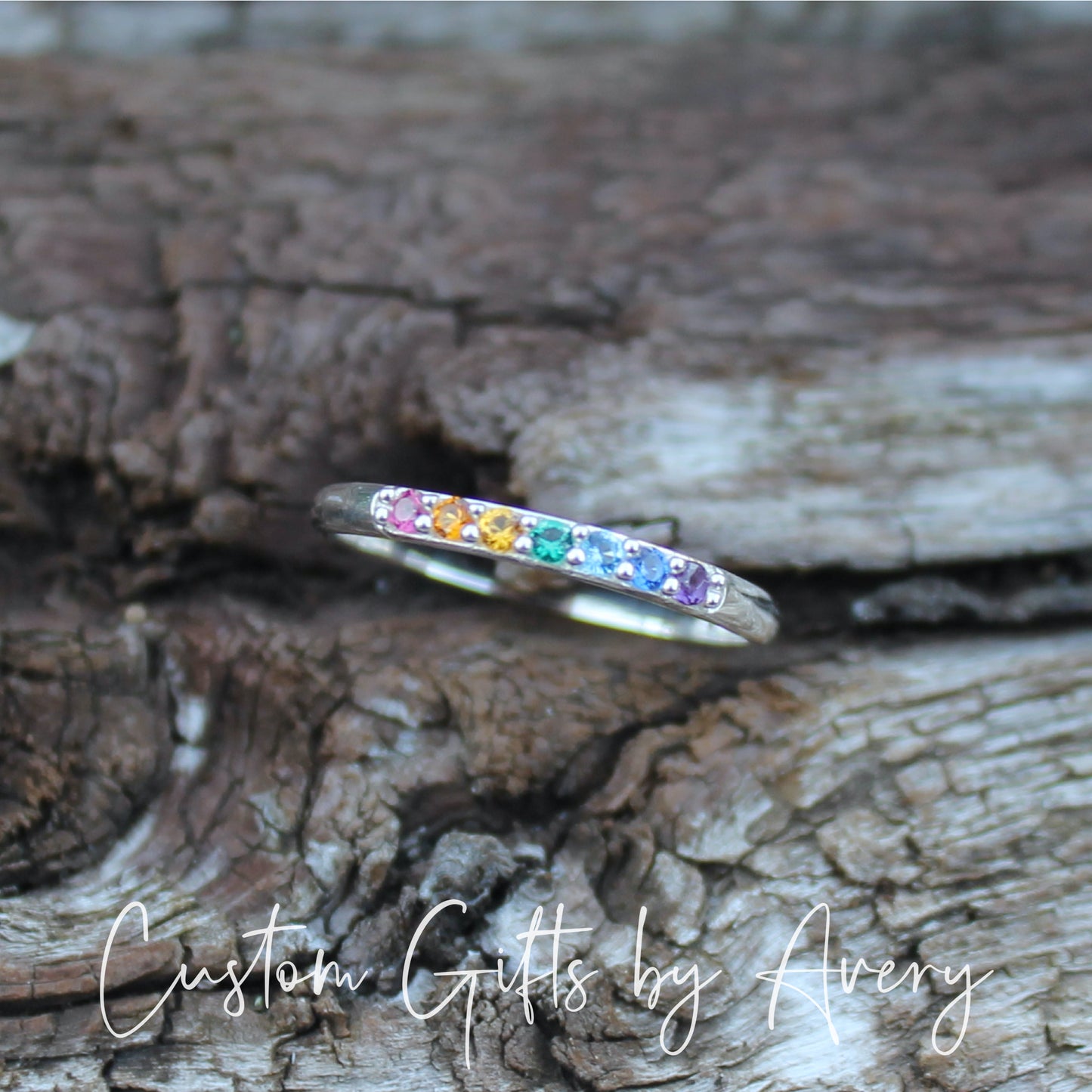 Sterling Silver Rainbow Ring